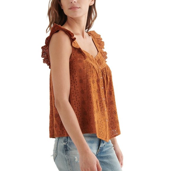 Lucky Brand Embroidered Tank - Glazed Ginger - Picture 3 of 6